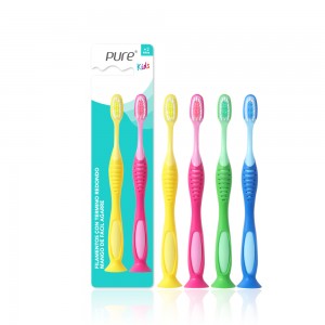 Ventouse colorée pour brosse à dents pour enfants