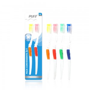 Зубная щетка с современной ручкой Eco Rubber Plastic Custom Manual Toothbrush