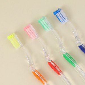 Brosse à dents manuelle personnalisée en plastique en caoutchouc écologique à poignée moderne