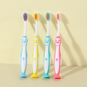 Brosse à dents antidérapante pour enfants avec manche en silicone