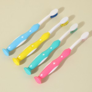 Brosse à dents antidérapante pour enfants avec manche en silicone