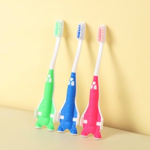 Brosse à dents antidérapante pour enfants avec poignée en silicone