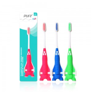 Brosse à dents antidérapante pour enfants avec poignée en silicone