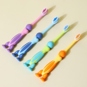 Brosse à dents compacte pour enfants à poils souples