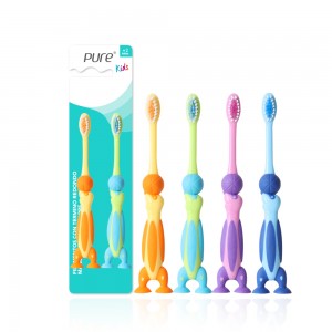 Brosse à dents compacte pour enfants à poils souples