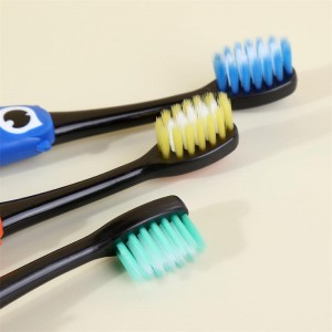 Escova de dentes antiderrapante com cabo de silicone para crianças