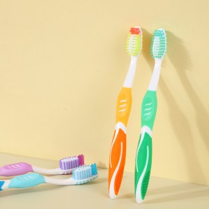 Brosse à dents en plastique d'hygiène buccale à poils souples