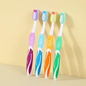 Brosse à dents en plastique d'hygiène buccale à poils souples