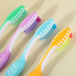 Brosse à dents en plastique d'hygiène buccale à poils souples